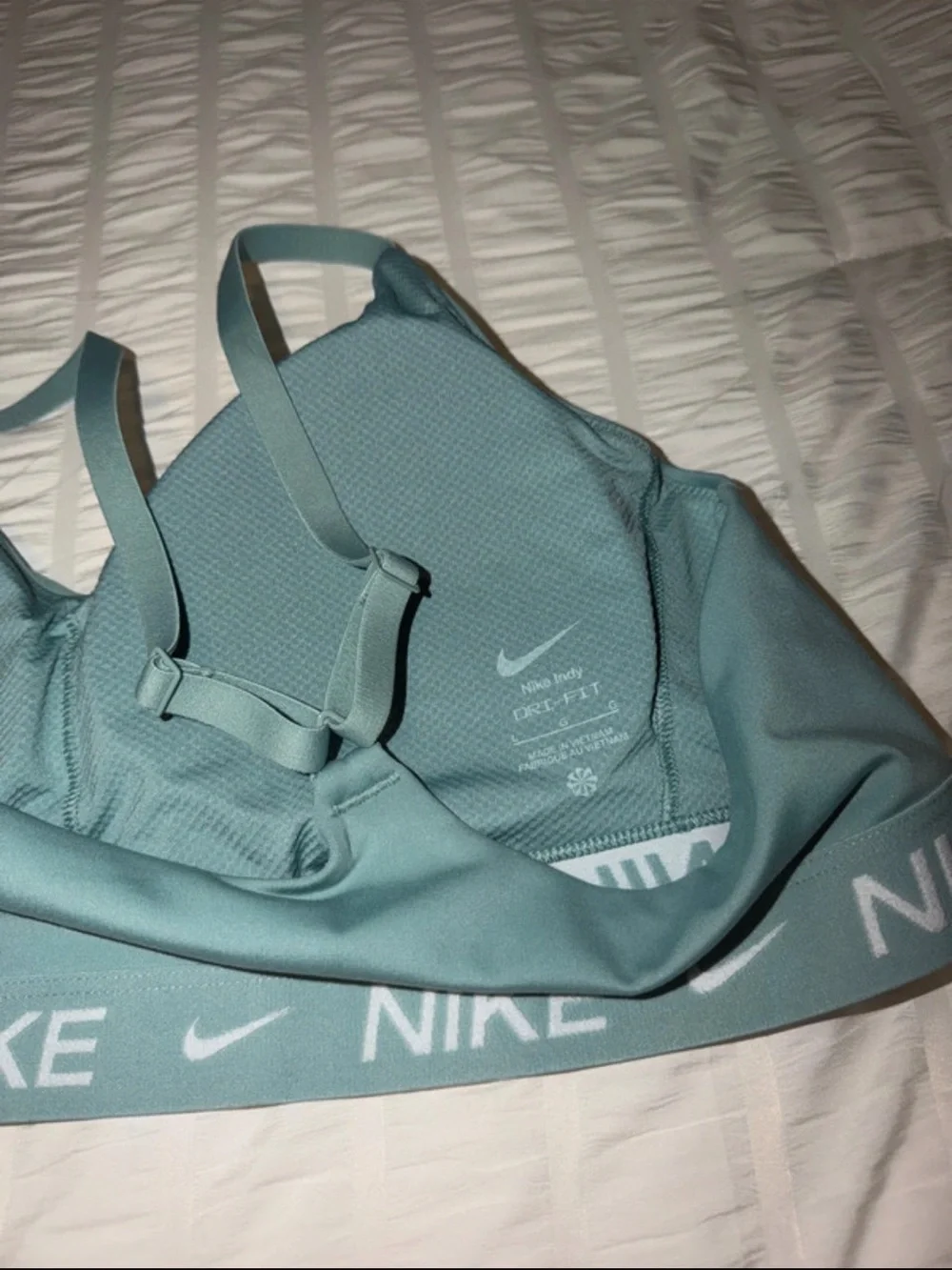 Nike Teal Sports Bra and Pro Shorts Set